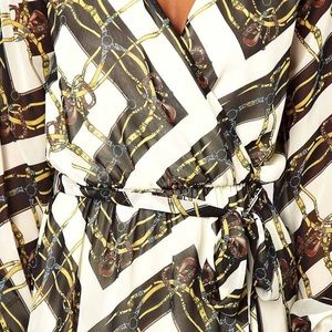 Plus ASOS Scarf Chain Wrap Dress